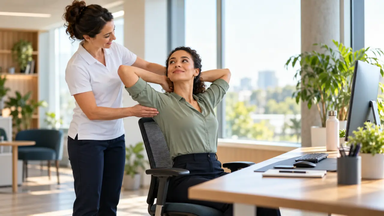 Espace de travail ergonomique et lumineux dans un environnement professionnel